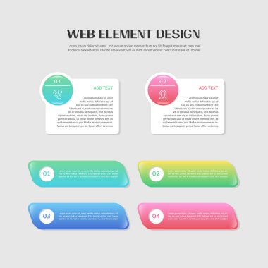 3d gradyan web element tasarımı