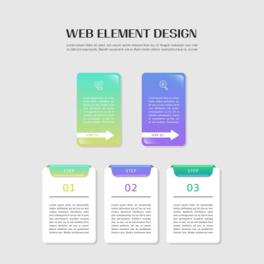 3d gradyan web element tasarımı