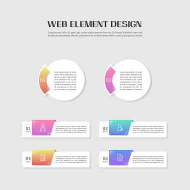 3d gradyan web element tasarımı