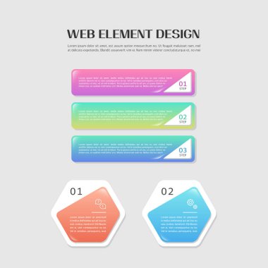 3d gradyan web element tasarımı