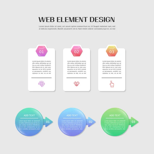 Diseño Elementos Web Gradiente — Archivo Imágenes Vectoriales