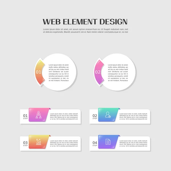 Farbverlauf Web Element Design — Stockvektor