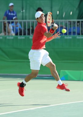 Olimpiyat üçüncüsü Japon Kei Nishikori, Rio 2016 Olimpiyat Oyunları'nda tek erkeklerde bronz madalya maçında 