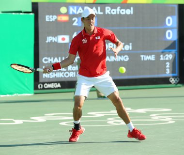 Olimpiyat üçüncüsü Japon Kei Nishikori, Rio 2016 Olimpiyat Oyunları'nda tek erkeklerde bronz madalya maçında 
