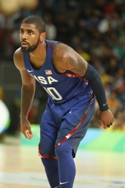 Irving Kyrie eylem grubu A basketbol match Team Usa ve Avustralya Rio 2016 Olimpiyat oyunları arasında sırasında takım Amerika Birleşik Devletleri