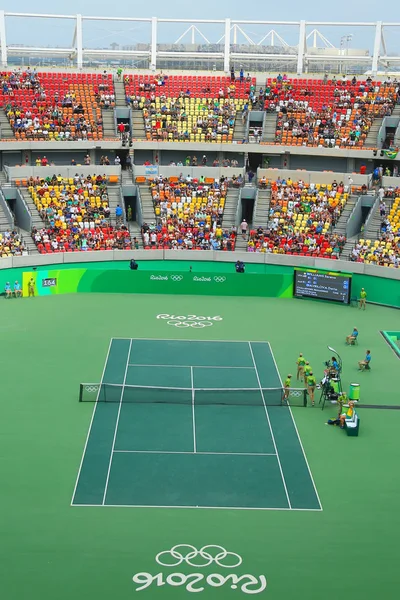 Belangrijkste tennis locatie Maria Esther Bueno Hof van de Rio 2016 Olympische spelen op het Olympisch tenniscentrum — Stockfoto