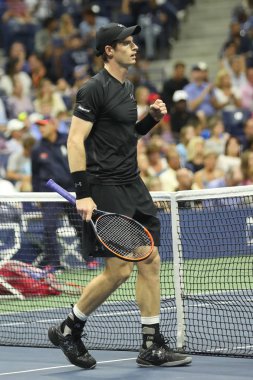 Billie Jean King Ulusal Tenis Merkezi yuvarlak dört Grand Slam şampiyonu Andy Murray bize açık 2016 sırasında eylem büyük Britanya'nın maç