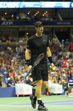 Billie Jean King Ulusal Tenis Merkezi yuvarlak dört Grand Slam şampiyonu Andy Murray bize açık 2016 sırasında eylem büyük Britanya'nın maç