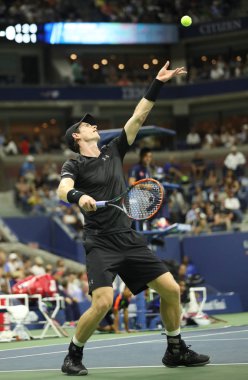 Billie Jean King Ulusal Tenis Merkezi yuvarlak dört Grand Slam şampiyonu Andy Murray bize açık 2016 sırasında eylem büyük Britanya'nın maç