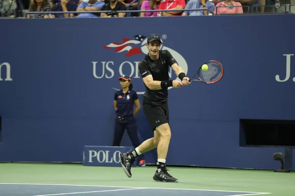 Grand Slam Champion Andy Murray of Great Britain in action during US Open 2016 round four match at Billie Jean King National Tennis Center — Stock Photo, Image
