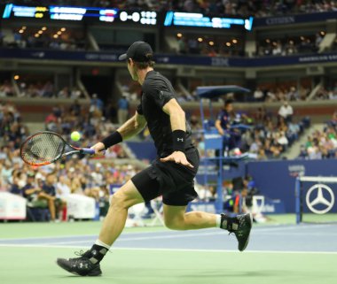 Grand Slam şampiyonu Andy Murray bize açık 2016 sırasında eylem büyük Britanya'nın yuvarlak dört maç