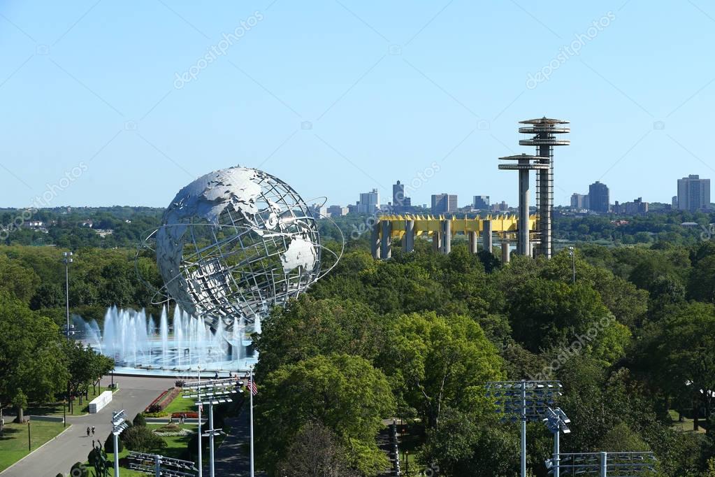 Unisphere - Feria De Mundos - Queens, Nueva York Foto De Archivo