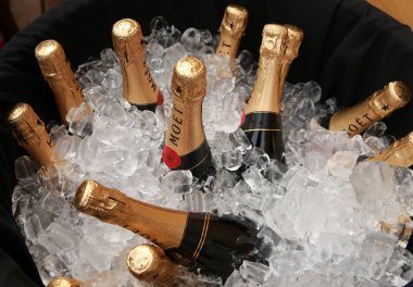 Ulusal Tenis Merkezi bize açık 2016 sırasında sunulan Moet ve Chandon şampanya