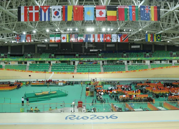 Dentro do Velódromo Olímpico do Rio localizado no Parque Olímpico da Barra, no Rio de Janeiro — Fotografia de Stock