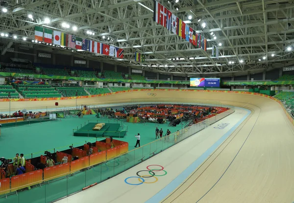 Dentro do Velódromo Olímpico do Rio localizado no Parque Olímpico da Barra, no Rio de Janeiro — Fotografia de Stock