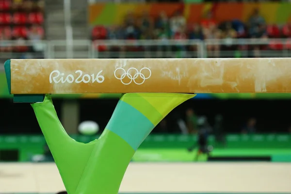 Evenwichtsbalk in Rio Olympic Arena tijdens Rio 2016 Olympische spelen — Stockfoto