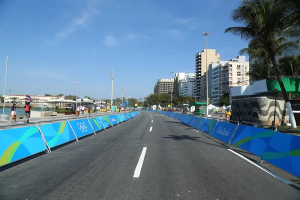 ริโอ 2016 โอลิมปิกขี่จักรยานถนนเส้นทางของริโอ 2016 โอลิมปิกเกมส์ในริโอเดอจาเนโร — ภาพถ่ายสต็อก