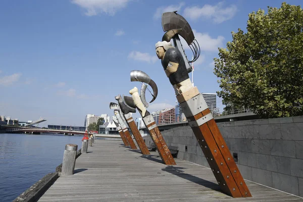 Constellation sculptures by Bruce Armstrong and Geoffrey Bartlet in Melbourne. — Stock Photo, Image