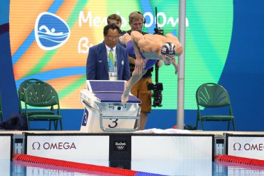 Erkekler 200 m kelebek yarı final Rio 2016 Olimpiyatları, Olimpiyat Şampiyonu Michael Phelps Amerika Birleşik Devletleri yarışıyor