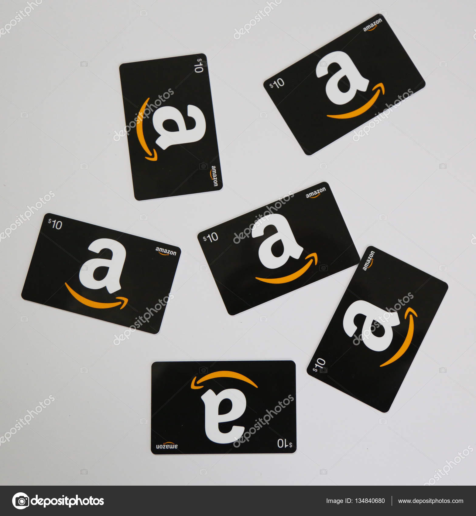 Amazon gift cards on display Stock Editorial Photo