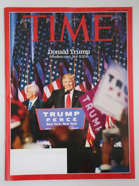 Revista Time emitida após eleição presidencial de 2016 — Fotografia de Stock