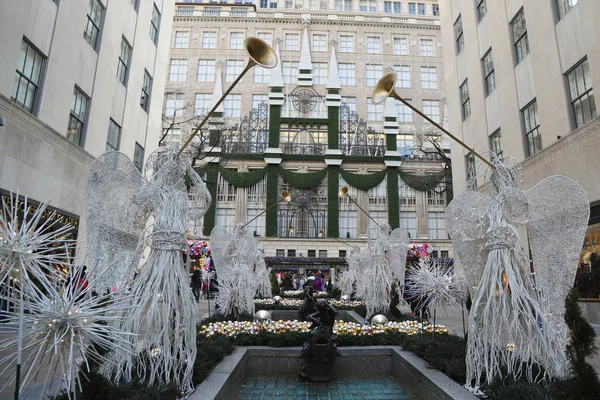 Decorazioni natalizie Angel al Rockefeller Center di Midtown Manhattan — Foto Stock