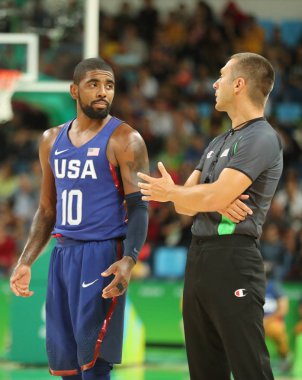  Irving Kyrie eylem grubu A basketbol match Team Usa ve Avustralya Rio 2016 Olimpiyat oyunları arasında sırasında takım Amerika Birleşik Devletleri 