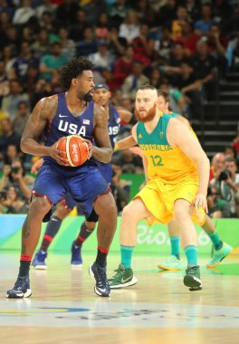 Jordan Deandre eylem grubu A basketbol match Team Usa ve Avustralya arasında sırasında takım Amerika Birleşik Devletleri