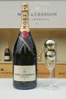 Ulusal Tenis Merkezi bize açık 2016 sırasında sunulan Moet ve Chandon şampanya 