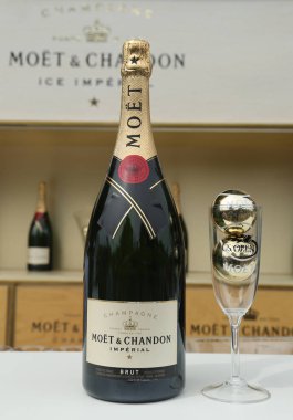 Ulusal Tenis Merkezi bize açık 2016 sırasında sunulan Moet ve Chandon şampanya 