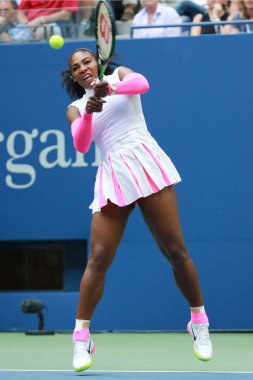 Bize açık 2016 dört maç yuvarlak onu sırasında eylem Grand Slam şampiyonu Serena Williams Amerika Birleşik Devletleri 