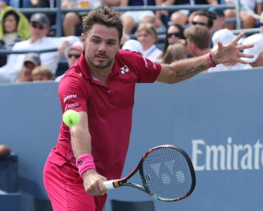 Grand Slam şampiyonluğu Stanislas Wawrinka İsviçre'nin bize açık 2016 onun yuvarlak dört maç sırasında eylem: