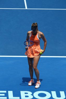 Beş kez Grand Slam Serena Williams Avustralya Açık 2016 adlı karşı çeyrek final maçında sırasında eylem Maria Sharapova Rusya'nın şampiyonu