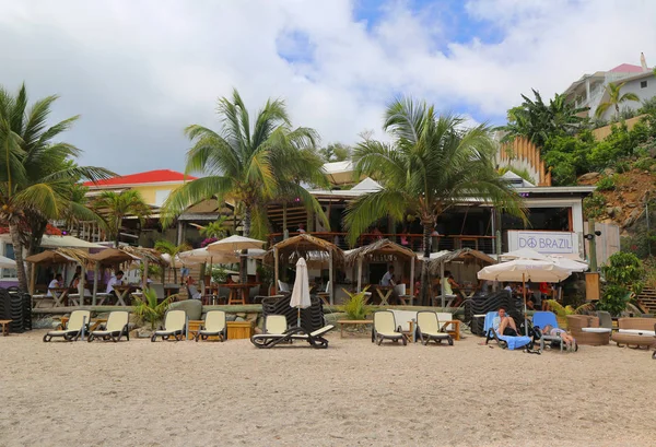 Do Brazil restaurant at Shell Beach at St Barts — Stock Photo, Image