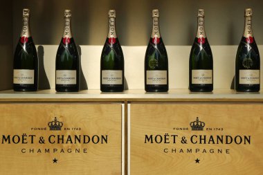 Ulusal Tenis Merkezi bize açık 2016 sırasında sunulan Moet ve Chandon şampanya 