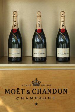 Ulusal Tenis Merkezi bize açık 2016 sırasında sunulan Moet ve Chandon şampanya 