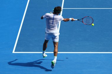 On yedi kez Grand Slam çeyrek final maçında Avustralya Açık 2016 sırasında eylem Roger Federer İsviçre şampiyonu