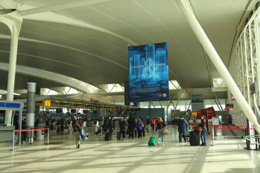 Delta havayolu Terminal 4'te New York Jfk Havalimanı içinde.