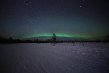 Fin Lapland muhteşem Kuzey ışıkları