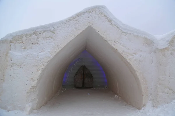 Entrance at Arctic Snow Hotel in Finnish Lapland — Stock Photo, Image