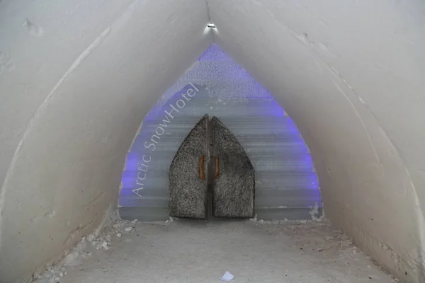 Entrance at Arctic Snow Hotel in Finnish Lapland — Stock Photo, Image