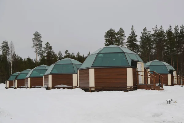 Glasiglus im arktischen Schneehotel im finnischen Lappland — Stockfoto