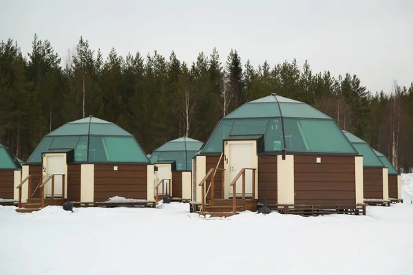 Glasiglus im arktischen Schneehotel im finnischen Lappland — Stockfoto