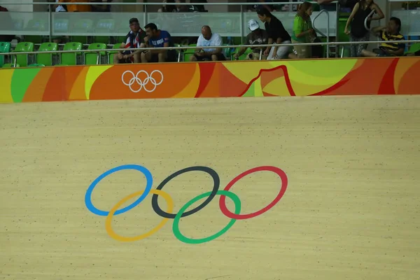 Inside of the Rio Olympic Velodrome located in the Barra Olympic Park in Rio de Janeiro — Stock Photo, Image