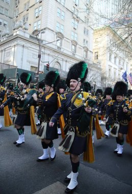  New York polisi Emerald toplum, Aziz Patrick günü yürüyüşü New York'ta marching Band. 