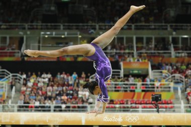 Rebeca Andrade denge aleti, kadınların tüm-çevrede jimnastik Rio 2016 Olimpiyatları rekabet Brezilyalı artistik jimnastikçi  
