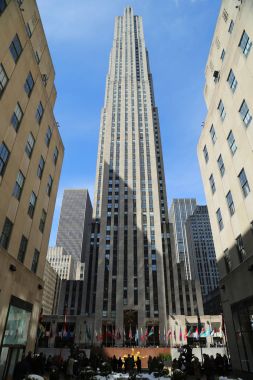 Midtown Manhattan'da Rockefeller Plaza'daki Ge Binası