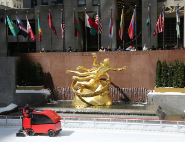 buz buz pateni rockefeller Center midtown manhattan'ın cilt soyma