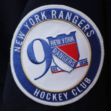 2017 resmi New York Rangers 90'ıncı yıldönümü Jersey yama 