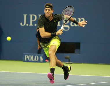 Grand Slam şampiyonu Juan Martin Del Porto Arjantin eylem sırasında onun bize açık 2016 